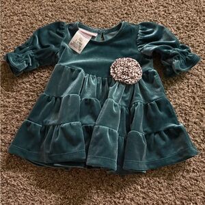 Green Top with Leopard Bow